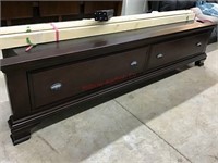 king size cherry footboard with storage and rails,