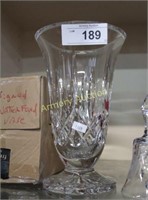 SIGNED WATERFORD CRYSTAL FOOTED VASE