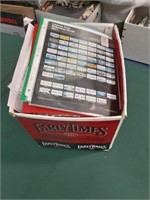 Box full of license plate information