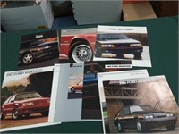 Ford Mustang vehicle brochures from 83 to 92