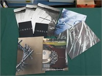 Lincoln vehicle brochures from 2000 to 03