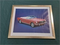 Framed picture of a 1964 1/2 Ford Mustang