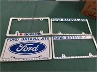 Ford license plate and holders