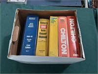 Auto repair manuals from the 1960s to the 80s