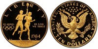 1984-S US Mint Olympic $10 Gold Proof Coin