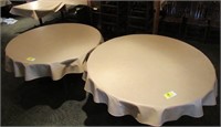 Lot - (2) 54" Round Dining Tables
