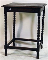 ANTIQUE STICK & BALL END TABLE
