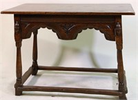 CIRCA 1920's RED OAK END TABLE