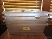 Lot - (4) Carlisle 18" x 26" x 9" containers