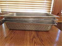 Lot - (4) Stainless Steel strainer inserts 21" x