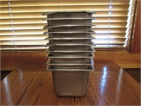 Lot - (10) Stainless Steel Inserts 6" x 7" x 6"