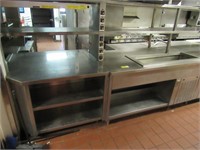22' Custom SS kitchen work station w/ warmers,
