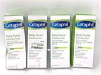 (4) Cetaphil daily facial moisturizers with broad
