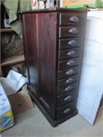 10 DRAWER SIDE CABINET 24 X 12 X 37 TALL