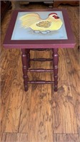 Painted Hen Wooden Stand