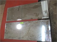 2 bevelled mirrors - 32 x 12"