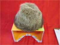 Racoon fur hat