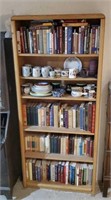 Wood bookcase, contents not included