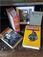 Abraham Lincoln collection, books, framed print