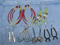 Lot Of 6 Pairs Of Navajo Earrings