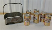 Pepsi-Cola tote and 6 stegmaire beer Banks
