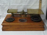 Early Oak & Brass Scales