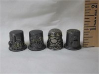 4 Decorated Thimbles