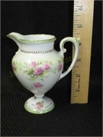 RS Prussia Red Mark Cream Pitcher. Sm Crowsfoot