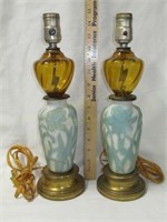 Pr Peking Glass Lamps