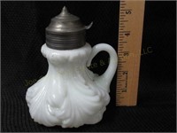 19 C. Vict. Syrup Pitcher w/ Pewter Top