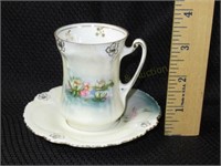 RS Prussia Red Mark Demitasse Cup & Saucer. Teeny
