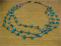 Multi Strand Turquoise & Heishi Necklace