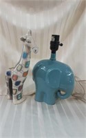Elephant Lamp & Giraffe