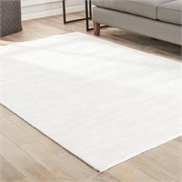 8'x10' Sara Handwoven White Area Rug