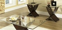 **alexios 3 Pieceglass Tops For    Coffee Table