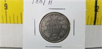 1881 H Canada 25 Cent