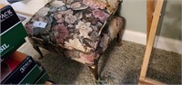 Footstool w/ Matching Throw Pillow