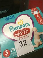 3 CTN PAMPERS DIAPERS SIZE 3&4