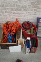 2-extension cords, trouble light, 2-hoses,