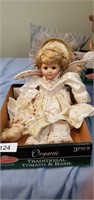 Porcelain Angel Shelf Sitting Doll