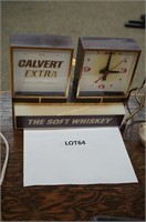Calvert Whiskey Lite-up clock sign