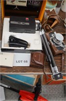 Konica 35mm camera, Kodak M20 movie camera,