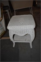 wicker side table