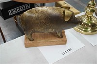 unusual brass piggy bank