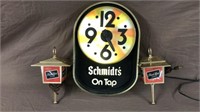 Black label beer lights, Schmidt’s clock (missing