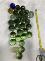 Vintage Clear Glass Marbles