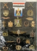 Display of Iraqi Militaria War Pins