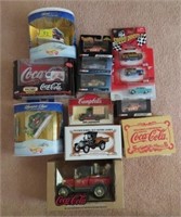 14 DIE CAST HOLIDAY AND NASCAR CARS