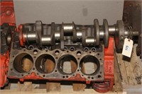 Chevy 409 bare block with crank shaft, #3844422