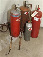 2 Acetylene torch-hose-gauge sets
